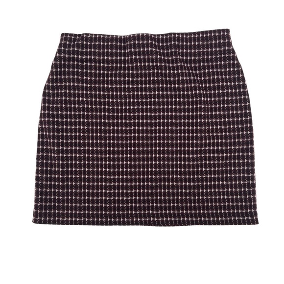 Forever 21 Pink Mauve Checkered Pull On Mini Skirt Size Medium Women’s - Picture 3 of 5